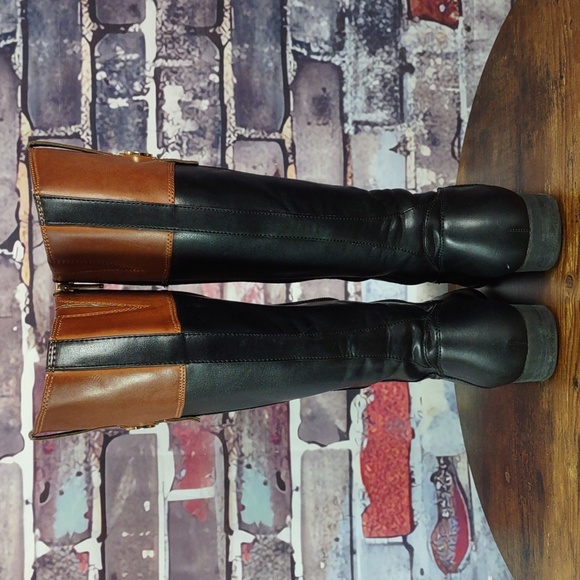 Tommy Hilfiger Faux Leather Equestrian Boots - Picture 5 of 14